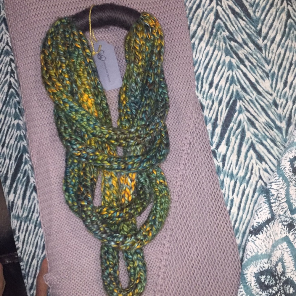 Extravagant handmade one of a kind scarf.